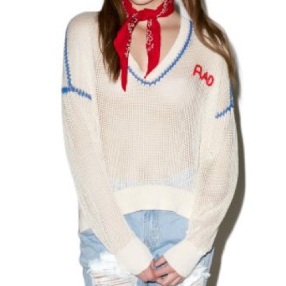 WILDFOX Awesomely RAD BECCA V Neck Sweater